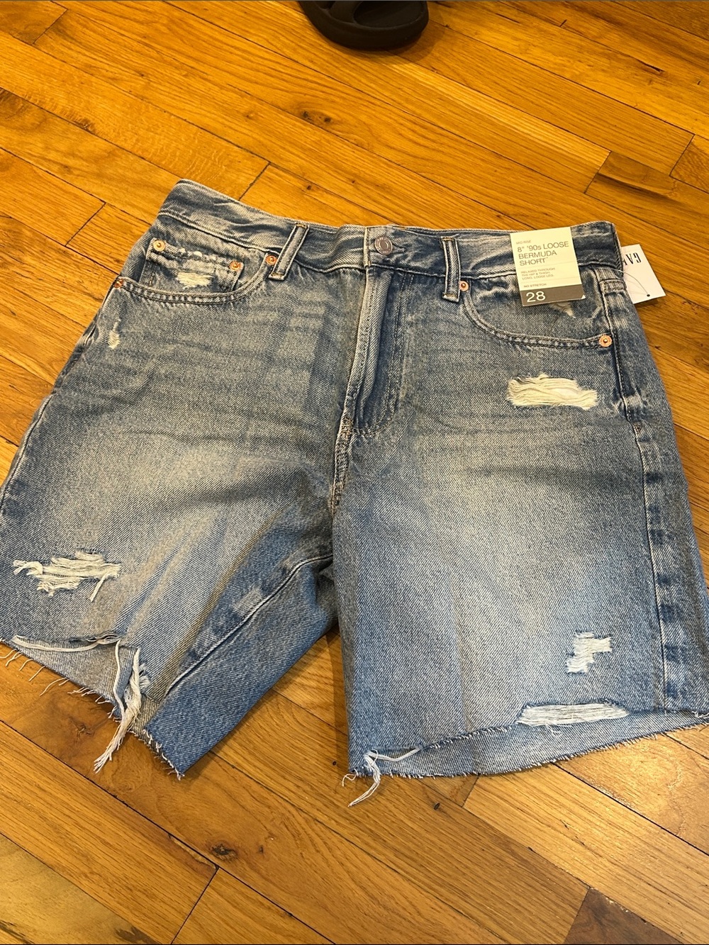 GAP Distressed Light Blue Denim Jean Shorts